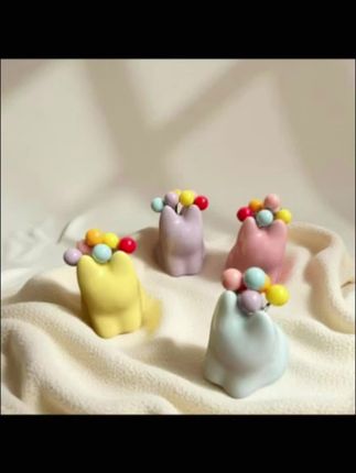 陶瓷猫咪不锈钢水果叉套装#好物推荐#爆款热卖中#dou+小助手上热门