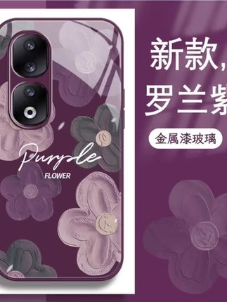 油画花朵玻璃简约高级感适用于#荣耀90Pro #强烈推荐 #原创手机壳 #看过来