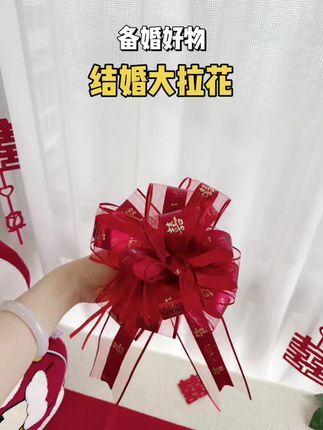 结婚拉花蝴蝶结婚庆丝带用品布置彩带花车手拉花汽车结婚车队装饰#拉花 #结婚庆丝带用品 #拉花推荐 #车队装饰