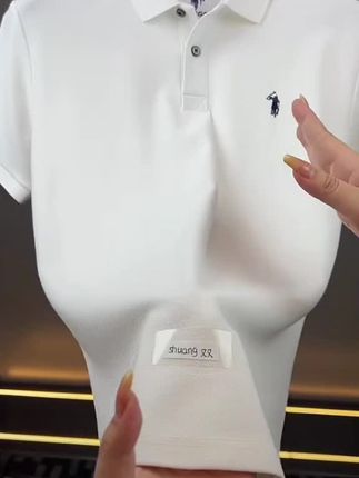 POLOGWON/保罗夏季男士POLO衫100%纯棉薄款商务透气短袖翻领T恤衫