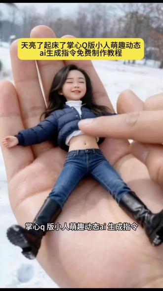 天亮啦,起床了,掌心Q版小人萌趣动态ai生成指令教程 #ai天亮了起床特效 #豆包ai #豆包p图已经nextlevel了 #ai天亮了起床特效教程 #ai天亮了拍同款