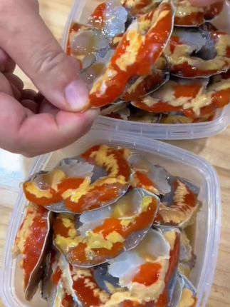 #红膏蟹块 #红膏蟹糊