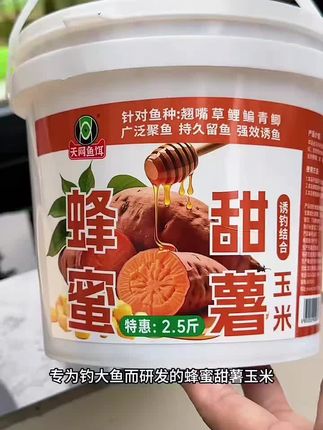 天网桶装蜂蜜甜薯玉米发酵打窝料挂钩钓大鱼野钓黑坑湖泊守钓鱼饵#钓鱼 #钓鱼人 #钓鱼技巧 #蜂蜜玉米 #玉米打窝