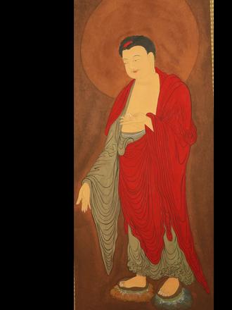 发愿画100尊菩萨,第11尊阿弥陀佛。#岩彩壁画 #修行 #绘画过程 #阿弥陀佛 #东方美学