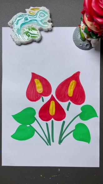 用爱心画花朵,真的很简单 #简笔画#幼儿园简笔画 #简笔画教程 #亲子简笔画 #跟我一起学画画