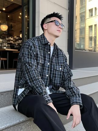 #格子衬衫 #早秋新款 #品质男装 #毫不费力地打开初秋穿搭 #穿出自己的风格