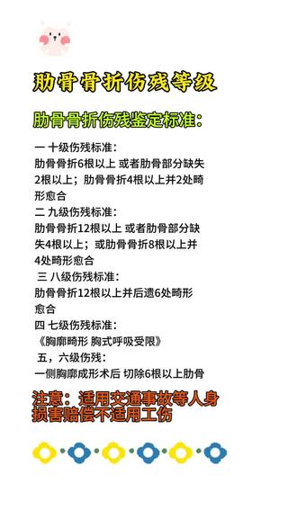 #肋骨骨折#伤残等级鉴定 @