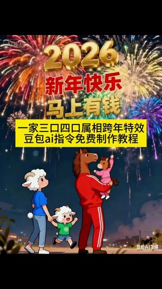 一家三口四口五口p图教程 跨年夜特效 属相跨年夜 全家属相跨年夜 元旦跨年 全家福属相 全家属相ai合成 一家三口卡通属相 一家四口卡通属相 一家五口卡通属相一家四口p图创意照片 一家四口照片p成一张照片 一家四口ai照片豆包指令 ai图片生成一家四口 一家四口属相 一家四口跨年夜#一家四口p图属相#豆包ai#豆包p图已经nextlevel了#2026你好#全家属相跨年夜 一家三口ai生成指令 一家三口ai生成器 一家四口ai生成器 一家四口ai生成软件 一家三口ai生成模板 一家三口ai特效一键生成 一家四口ai生成指令 一家四口生肖豆包ai生成 一家三口生肖动物组合ai口令 一家三口ai生成软件 豆包ai图片生成一家三口 一家三口ai生成指令生肖 一家四口ai生成模板 三口之家ai合成指令 一家三口ai特效 生肖画定制ai入口 一家五口ai生成软件 一家三口ai豆包p图指令属相