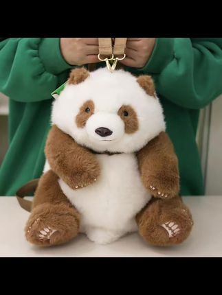 正版萌仿水貂毛熊猫七仔双肩包生日礼物毛绒玩具背包成都基地同款#毛绒双肩包#熊猫双肩包#公仔#可爱到爆炸💥 #礼物推荐
