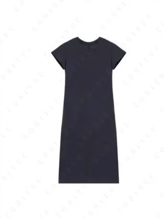 COHITUC/科途2025夏新款气质短袖连衣裙女后开叉显瘦高级简约3062#连衣裙#简约穿搭 #显瘦显高显腿长 #夏季新款