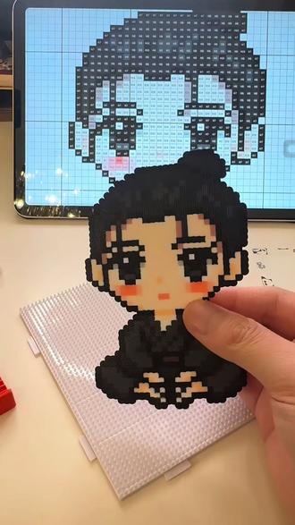 当“拼豆”遇到“一人之下”#拼豆 #vlog日常 #手工diy #一人之下 #王也