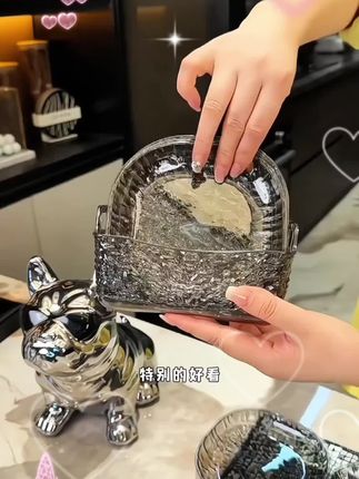 零食加厚盘小吃吐骨头盘碟家用食品用餐桌垃圾渣盘碟子网红水果盘