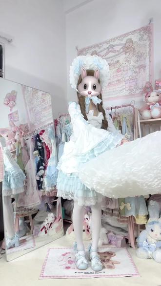 缘结恋曲来了哦~搭配40厘米不同穿搭的裙撑效果展示对比效果参考~ #柿撑鸭裙撑 #Lolita #缘结恋曲 #缘结恋曲lolita