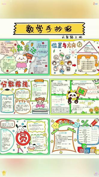 小学数学手抄报模板一二三四五六年级数学知识点小学生趣味学数学#学生党必备 #学生用品 #涨知识 #学习 #好物
