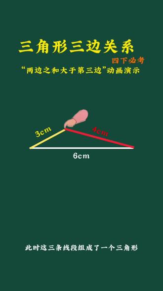 四年级必考|三角形三边关系 #小学数学 #数学思维 #四年级数学#几何学基础知识 #每日一题