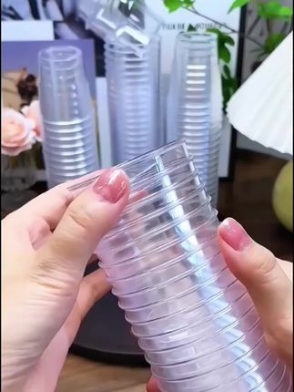 【100只装】一次性航空杯加厚加硬耐高温八角杯硬塑料杯酒店酒吧KTV#高端上档次 #好物推荐