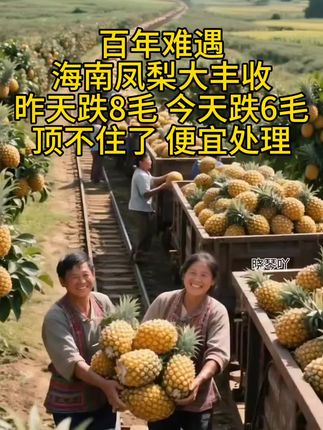 新鲜凤梨大丰收! 现摘现发,新鲜脆甜多汁好吃#海南金钻凤梨#优质农产品#口感特别好 #产地直发