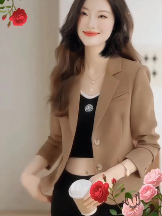 #时尚潮流短款西装外套#优雅气质 #穿搭 #魅力女人 #减龄气质 西装