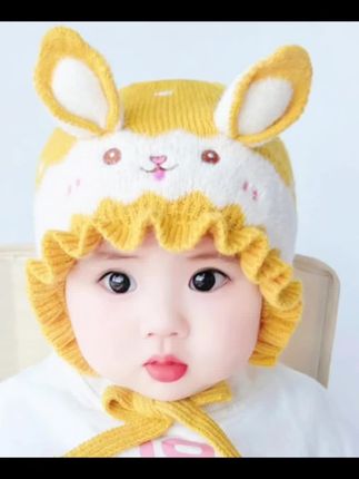 婴幼儿帽子秋冬季可爱超萌公主女宝宝冬天款毛线帽女宝针织帽护耳#宝宝帽子 #护耳帽 #毛线帽 #针织帽 #婴儿帽子