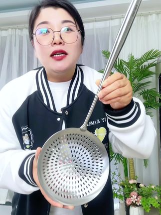 #厨房好物 #莲花漏勺 #304不锈钢 #不锈钢漏勺推荐 #漏勺