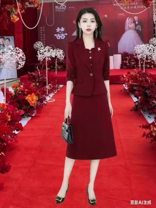 我给婆婆买的这件婚宴服简直太美了,平时也能穿的连衣裙,女款春秋新款结婚礼服,妈妈穿上后显得特别高贵,整套都是优质面料制作而成,无论是参加婚礼还是出席重要场合都能穿。#喜婆婆连衣裙 #喜婆婆喜妈妈 #婚宴妈妈装