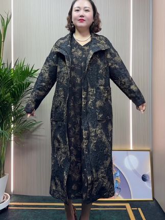 #中年妈妈穿搭 #大码 #显瘦显高显气质 #遮肉显瘦穿搭 #外套穿搭 连衣裙