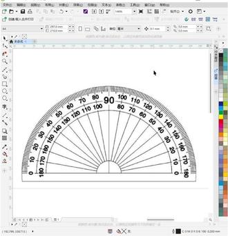 Cdr绘制量角器#创作灵感 #cdr教程平面设计