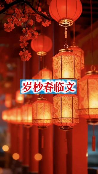 岁杪春临文 萧祥立#马年 #春节 #诗词