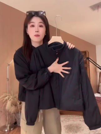 百搭显瘦短款外套#外套女