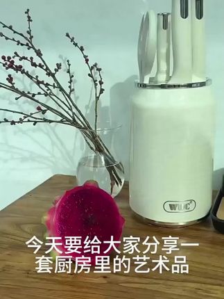 厨房刀具套装 WUC钛金刀具德国进口钢材抗菌不锈钢厨房厨具菜刀家用套装组合#钛金刀具 #厨房不锈钢刀具 #厨房刀具 #厨房好帮手