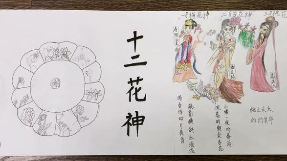 中国十二花神#纸绘