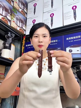 鳄鱼纹真皮手表带,耐磨耐刮,不割手#手表带 #手表带推荐 #手表带工厂