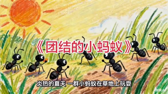 《团结的小蚂蚁》 宝贝们要记住,团结起来力量无穷大,遇到困难一起想办法,互帮互助,没有办不成的事哦。#睡前故事 #亲子阅读#绘本故事#幼儿故事