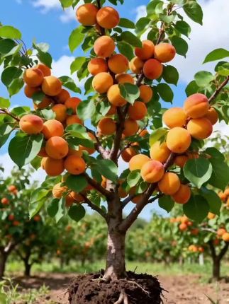 嫁接特大帝王杏树苗🌲 #帝王大杏树苗 #优质种苗 #硕果累累 #家庭种植 #果树苗