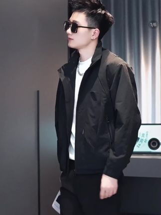 #新款夹克 秋冬新款立领纯色工装加厚夹克男士高级感潮流修身百搭上衣男外套#男士夹克 #加厚夹克 #夹克外套 #百搭夹克