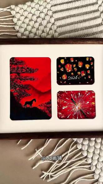 挑战100集‼️第70集🎨油画棒<迎春策马>绘画视频教程#油画棒新手入门教程 #油画棒风景画 #油画棒定制 #绘画