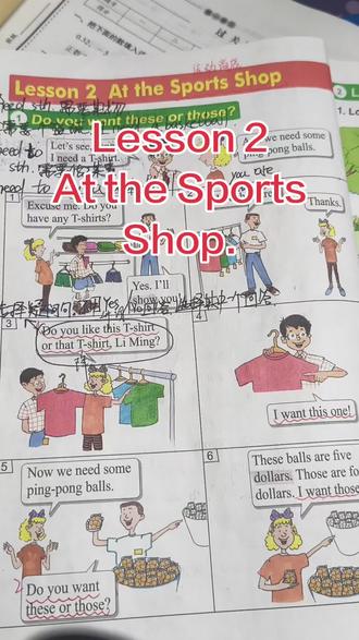 #上热门话题 6年级下册冀教版英语学习第二课Lesson 2
At the Sports Shop.#学习打卡