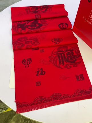 #80大寿伴手礼 #红围巾 #祝寿 #送礼 #吾家有囍 ,送长辈的礼物,洪福齐天红围巾,80大寿礼物,保暖又喜庆