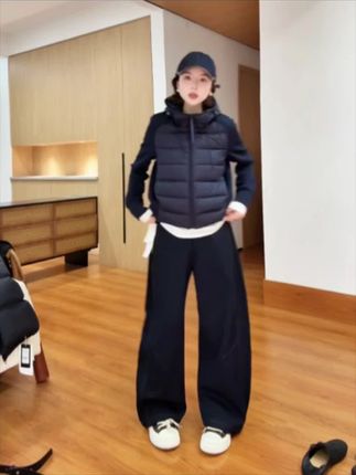 #来抖音商城双11领超级补贴 月月 秋冬【川下迟】双走线立体剪裁捏褶显瘦休闲长裤 #穿搭 #ootd穿搭 #小个子穿搭 #显瘦穿搭