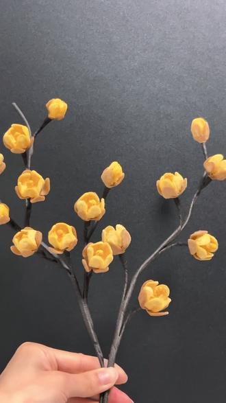 腊梅花|不畏寒冷,香气扑鼻,冬日的腊梅谁能不爱#详细教程 #扭扭棒#手工diy