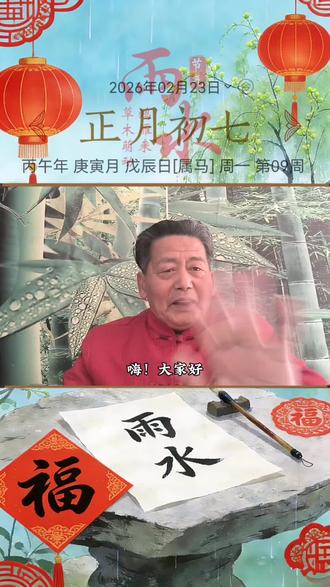 正月初七 正月初七戊辰日 应该注意什么?传统文化中今天适合干什么#初七 #老黄历 #万年历#马上迎财神 #福运 #年画