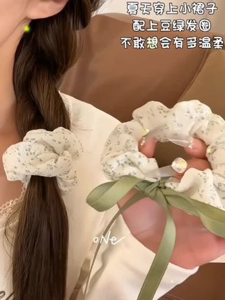 好美好温柔,我会戴整个夏天#氛围感发饰#发圈#仙女必备#美出高级感