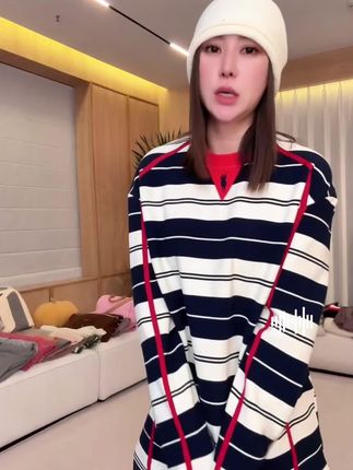 衣服简单大方、青春活力的感觉,穿起来非常减龄#源头实力厂家 #条纹控 #洋气 #气质范 #林肉肉