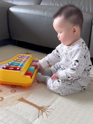 纽奇益智八音手敲琴宝宝二合一8个月婴儿幼儿童音乐玩具钢琴礼物