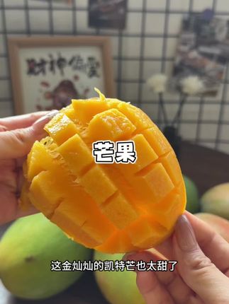 终于实现芒果自由了,大口啃芒果的乐趣谁懂啊#大芒果 #凯特芒果 #香甜多汁 #攀枝花凯特芒果 #好吃到停不下来