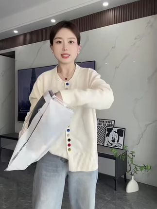 大码洋气秋季高品花边时尚胖mm显瘦气质长袖毛衣百搭宽松女针织衫#针织衫 #洋气针织衫 #百搭针织衫