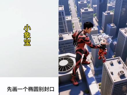 太坏的贝老六#奥特曼来了 #简笔画 象宝#儿童益智