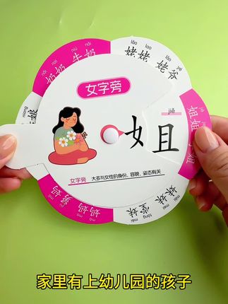 #偏旁组新字 #识字卡片 让孩子在游戏中轻松认字!#偏旁识字