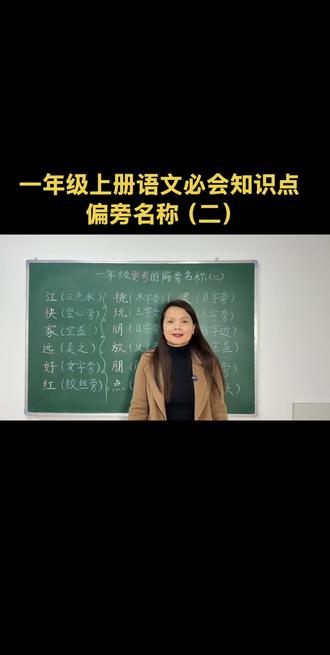偏旁名称 一年级上册语文必会知识点。#偏旁部首 #偏旁部首大全 #一年级重点知识归纳 #一年级语文上册