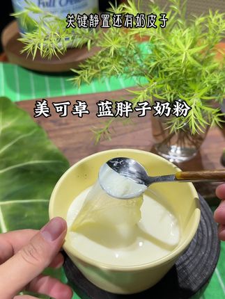 蓝胖子全脂奶粉,不是普通的奶粉,而是一口就能回到童年的味道。细腻的粉质,一冲就是金黄醇厚的奶色,香气像刚挤出来的鲜奶一样扑面而来。#蓝胖子全脂奶粉 #奶香治愈 #生活要有仪式感
